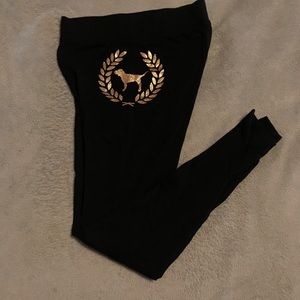 PINK New Black and Gold Leggings